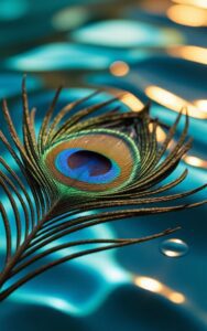 Peacock feather neon colors wallpaper