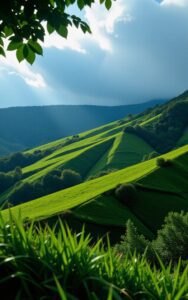 Peaceful forest path nature wallpaper