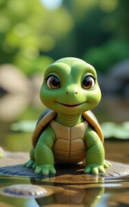 Cute 3D cartoon kitten wallpaper