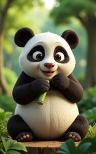 3D cartoon bear cub wallpaper