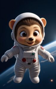 3D cartoon wolf cub wallpaper