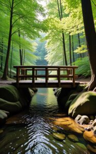 Forest waterfall nature wallpaper