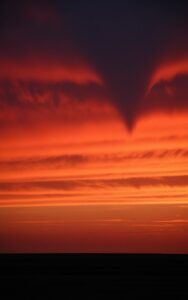 Colorful sky mountain scenery wallpaper