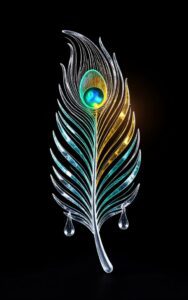Peacock feather artistic HD wallpaper